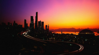 City Lights In The Dusk Wallpaper World Light HD