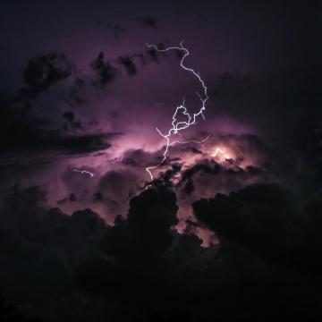 Nature Dark Thunder Clouds iPad Air Wallpaper