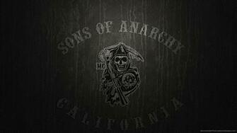 Sons Of Anarchy Logo On Leather Wallpaper