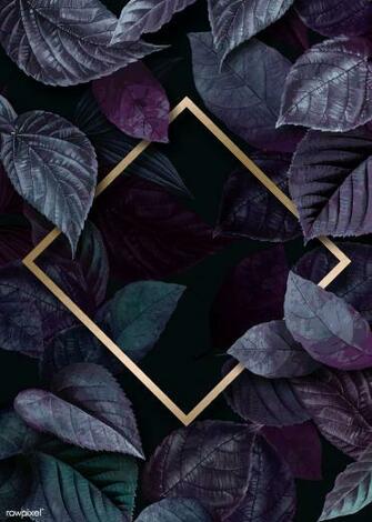 Premium Vector Of Rhombus Frame On A Leafy Background