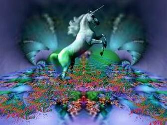 Unicorn In Rainbow Wallpaper