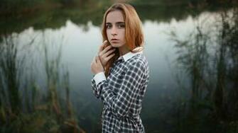 Portrait Redhead Women Sergey Fat Wallpaper