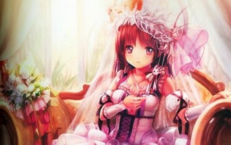 Cute Red Hair Anime Girl Wallpaper HD
