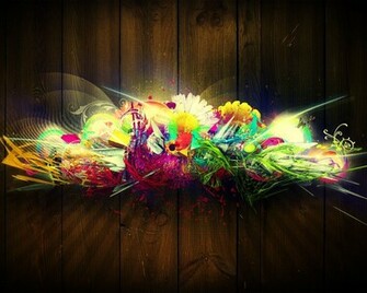 Flower Graffiti Abstract Wallpaper High Resolution