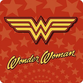 Wonder Woman Logo Single Coaster Coasters Kitschagogo