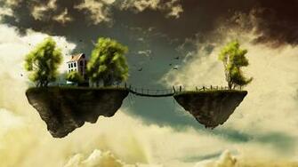 Floating Island HD Wallpaper Background Image