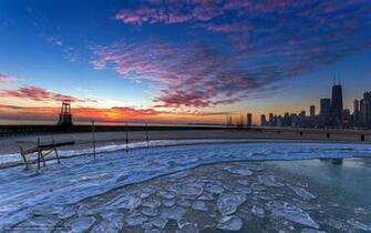 Wallpaper United States Illinois Chicago Gold