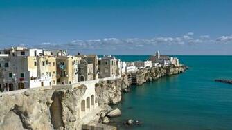 Italy Pouilles Gargano Vieste Sea Sky Image