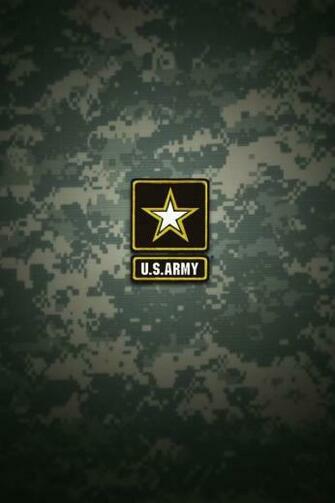 Us Army Logo On Green iPhone Wallpaper Background