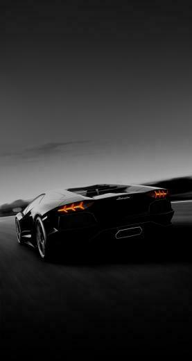 Black Lamborghini iPhone Parallax Wallpaper