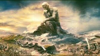 The Thinker Above Eras Of Mankind Civilization Vi