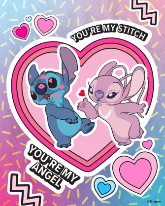 Valentine S Day Stitch And Angel Wallpaper iPhone Android
