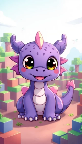 Minecraft Wallpaper Cute Ender Dragon