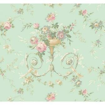 Ashford House Blooms Floral Urn Wallpaper