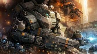 Mecha Soldier Weapon Armor Sci Fi Original HD Wallpaper