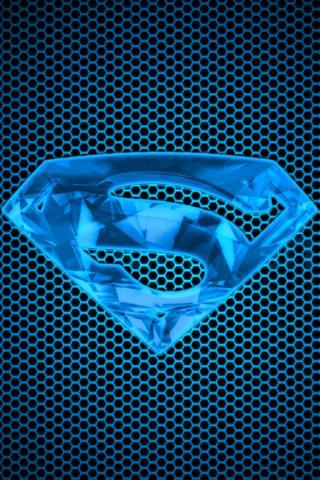 Blue Kryptonite S Shield Background By Kalel7 Superman Wallpaper