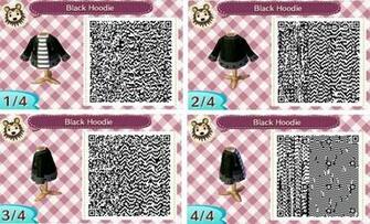 Animal Crossing Black Hoodie Qr Code By Jerika25