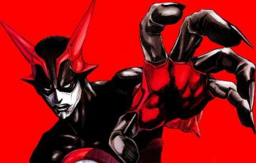 Wallpaper Hand Mask Horns Gesture Red Background Zetman