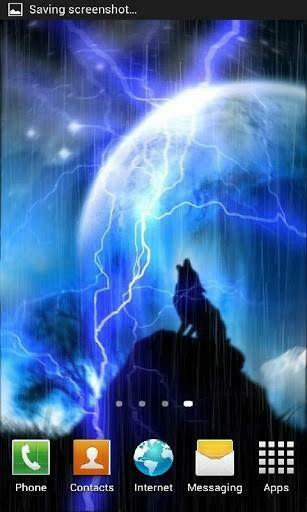 Raining Wolf Live Wallpaper With Rain And Lightning Effects This Is A