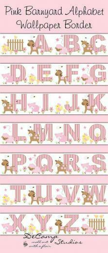 Baby Girl Nurserys Kids Room Children Bedrooms Farms Animal Wallpaper