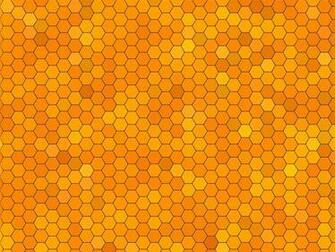 Wallpaper Abstract Yellow Orange Hexagon Pattern