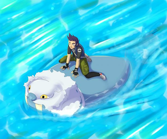 Surfing On Walrein Pokemon Pictures Original