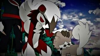 Midnight Lycanroc And Rockruff By Pokemonsketchartist On