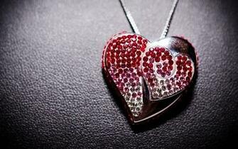 Red Heart Necklace Wallpaper