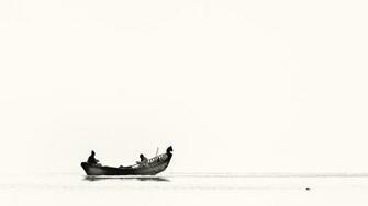 Black And White Boat Minimal Wallpaper Stream