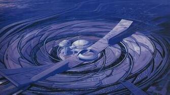 Futuristic Artwork Syd Mead Wallpaper
