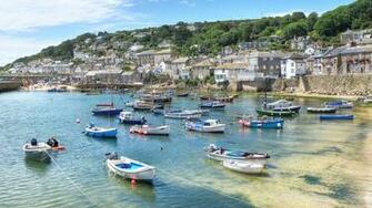 Photo England Mousehole Boats Coast Cities Houses