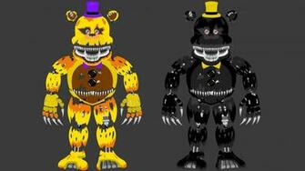 Fnaf4 N Fredbear And Nightmare By Hookls