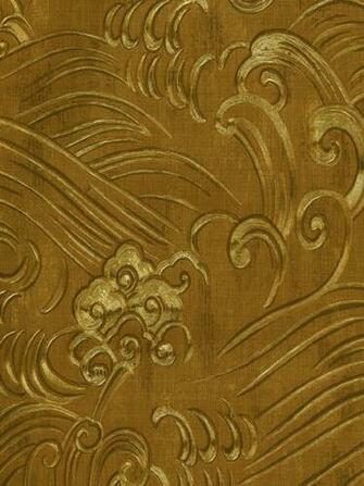 Gold Leaf Pattern Wallpaper In Foil By