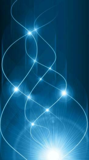 Glowing Blue Waves iPhone 5s Wallpaper