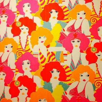 Groovy Foxy Lady Wallpaper Print