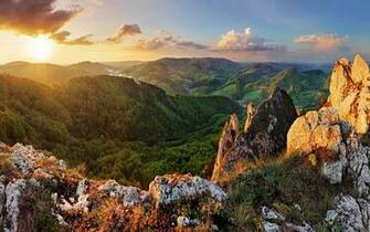 Amazing Mountain Landscape Green Valleys Rocky Mountains