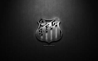 Wallpaper Santos Fc Black Metal Background Brazilian