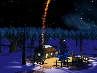 Snowy Wallpaper Christmas Night