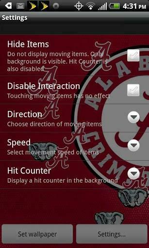 Bigger Alabama Crimson Tide Lwp For Android Screenshot