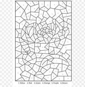 Difficult Color By Number Coloring S Png Image With