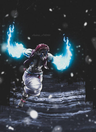 Akaza Wallpaper By Animeartz199