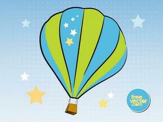 Vintage Hot Air Balloon Wallpaper Vector