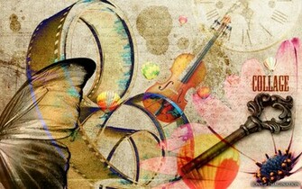 Collage Vintage Wallpaper Full HD