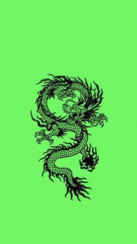 Green Dragon Wallpaper iPhone Dark