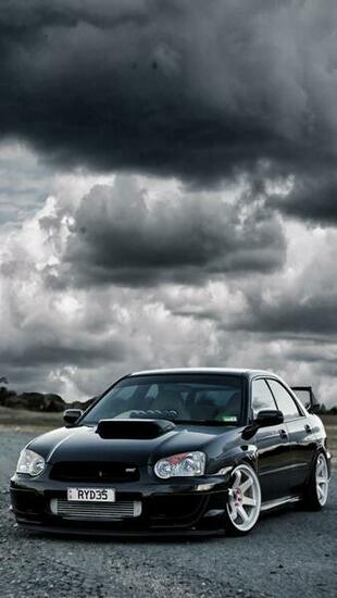 Black Subaru Wrx Sti iPhone Wallpaper