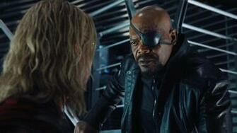 Thor Samuel L Jackson Nick Fury Chris Hemsworth The