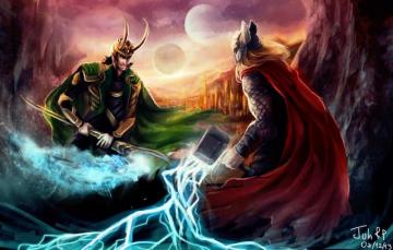 Wallpaper Figure Art Thor Loki Image For Desktop Section