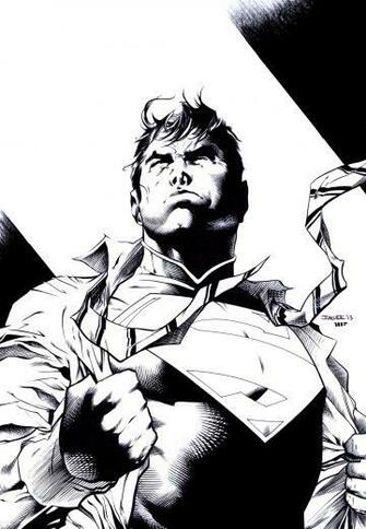Inked Jim Lee Superman Pinup By Furthy