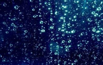 Water Abstract Blue Bubbles Digital Art Wallpaper Background