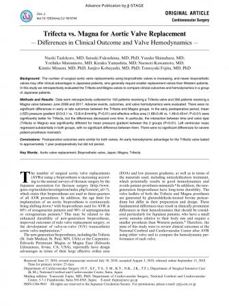 Pdf Trifecta Vs Magna For Aortic Valve Replacement Differences
